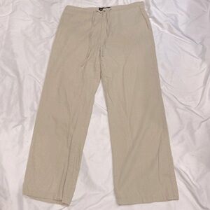 Andrew Fezza linen blend natural casual pants
